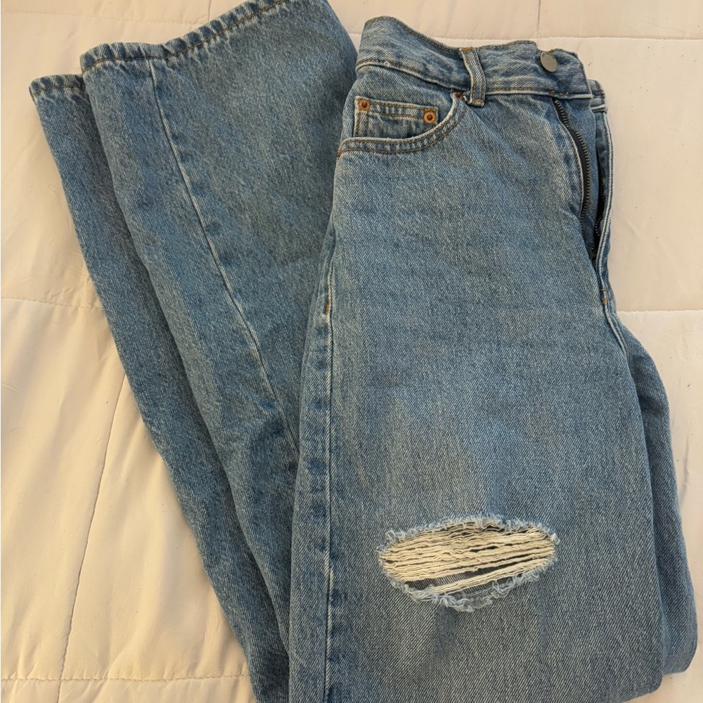 Dr. Denim Light Blue Distressed Boyfriend Jeans